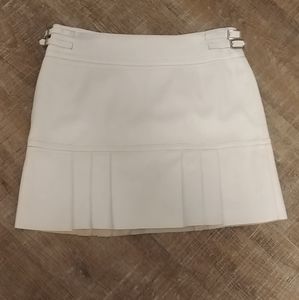 White Danier leather mini skirt
